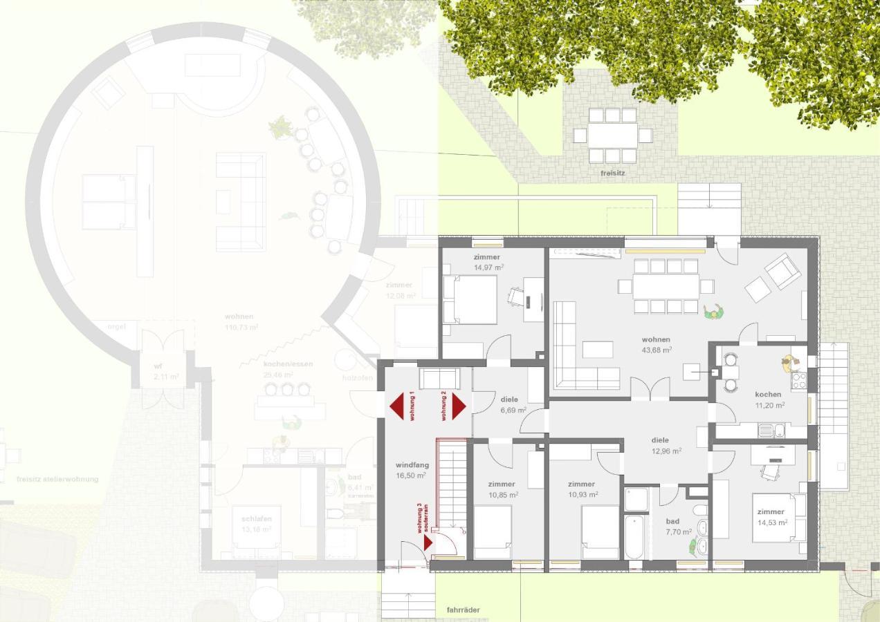 Dreamcation - Ehemaliges Pfarrhaus, 3d-tour, 4 Sz, Terrasse, Bbq, Kueche, Garten, 140qm Apartment